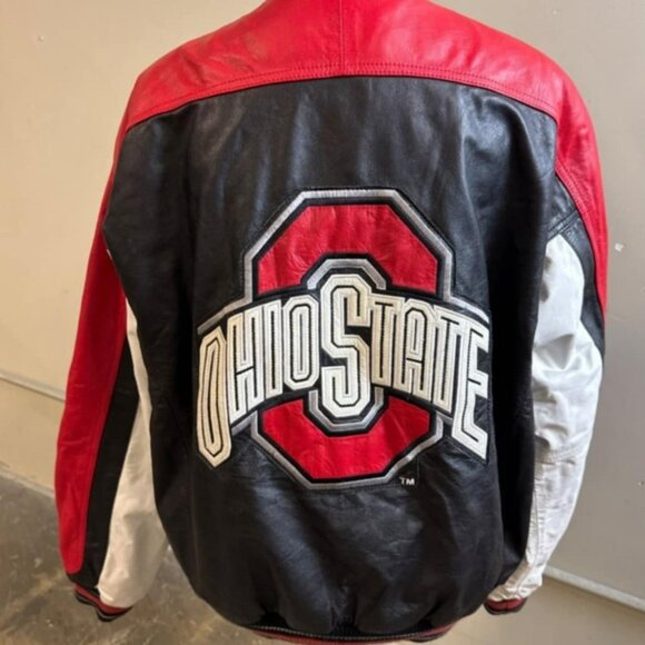 Vintage Ohio State Buckeyes Leather Jacket by G-III Global Identity – Size Large - Picture 2 of 4